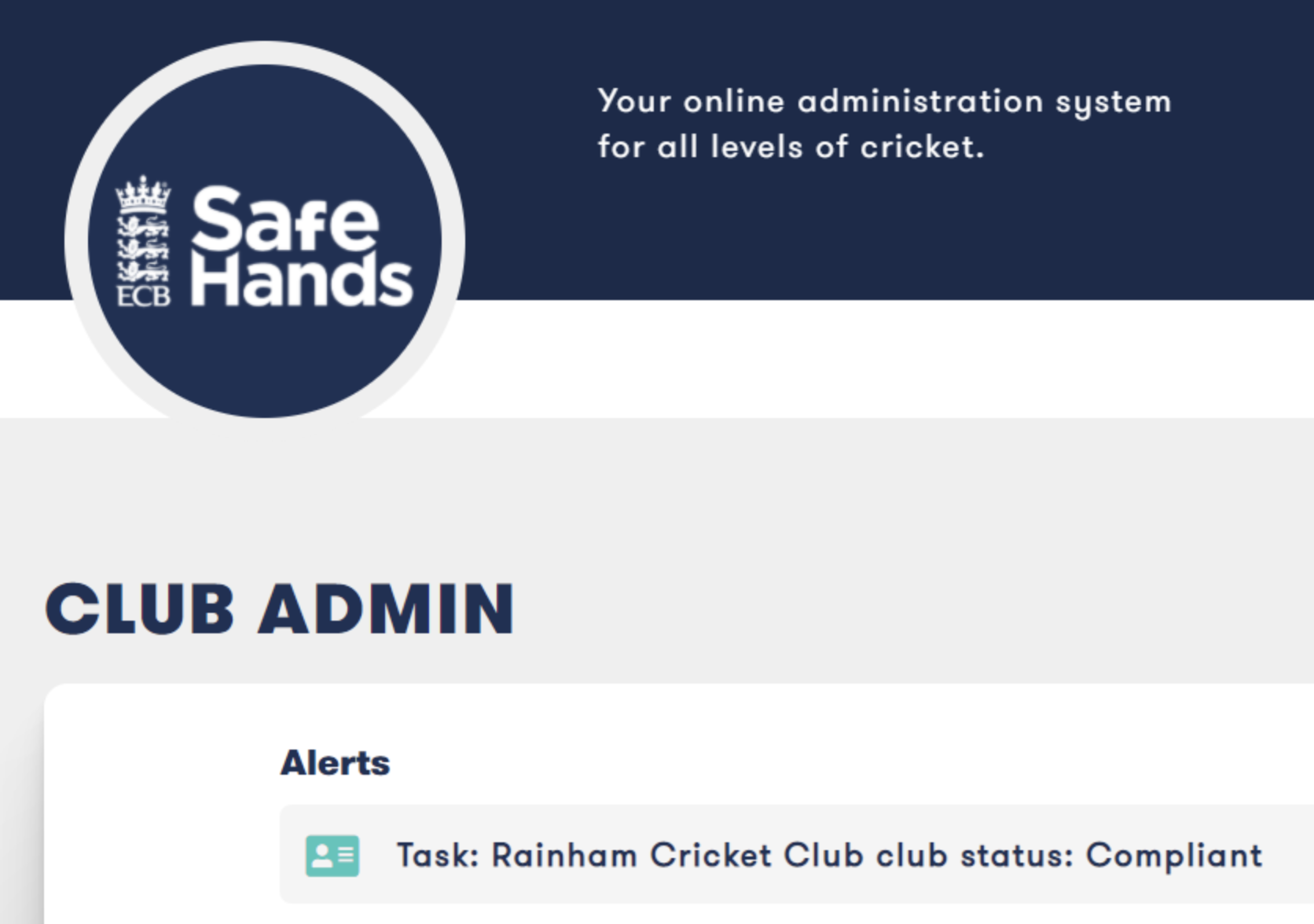 ECB Safe Hands Logo
