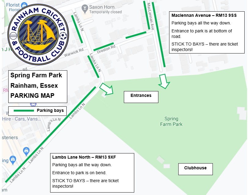 Spring Farm Parking Map